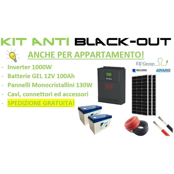 KIT EMERGENZA - Kit solare anti black-out (anche per balcone)